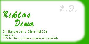 miklos dima business card
