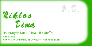miklos dima business card